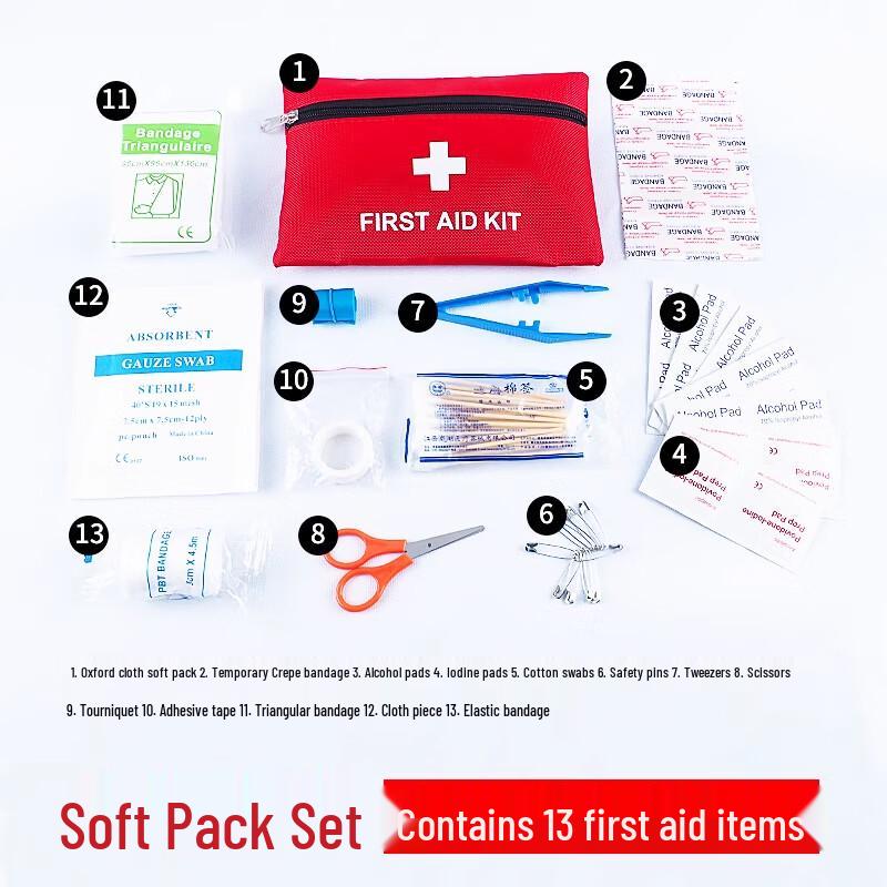 Yuduo Emergency Survival Blanket with 13-Piece First Aid Kit