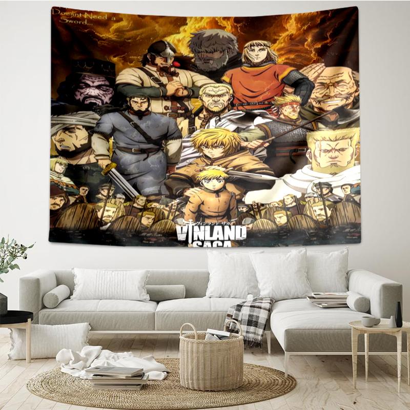 Vinland Saga Wall Hanging Tapestry Wall Cloth Tapestries Decor Wall Bedroom Decoration