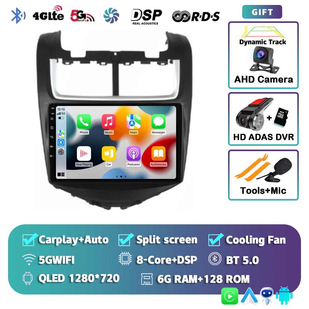 Android 14 Carplay Auto Car Radio For Chevrolet Aveo 2014 2015 2016 2017 Multimedia Player GPS Navigation DSP BT 2din DVD Stereo