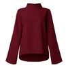 ZANZEA Women Stand Collar Loose Casual Long Sleeve Blouse