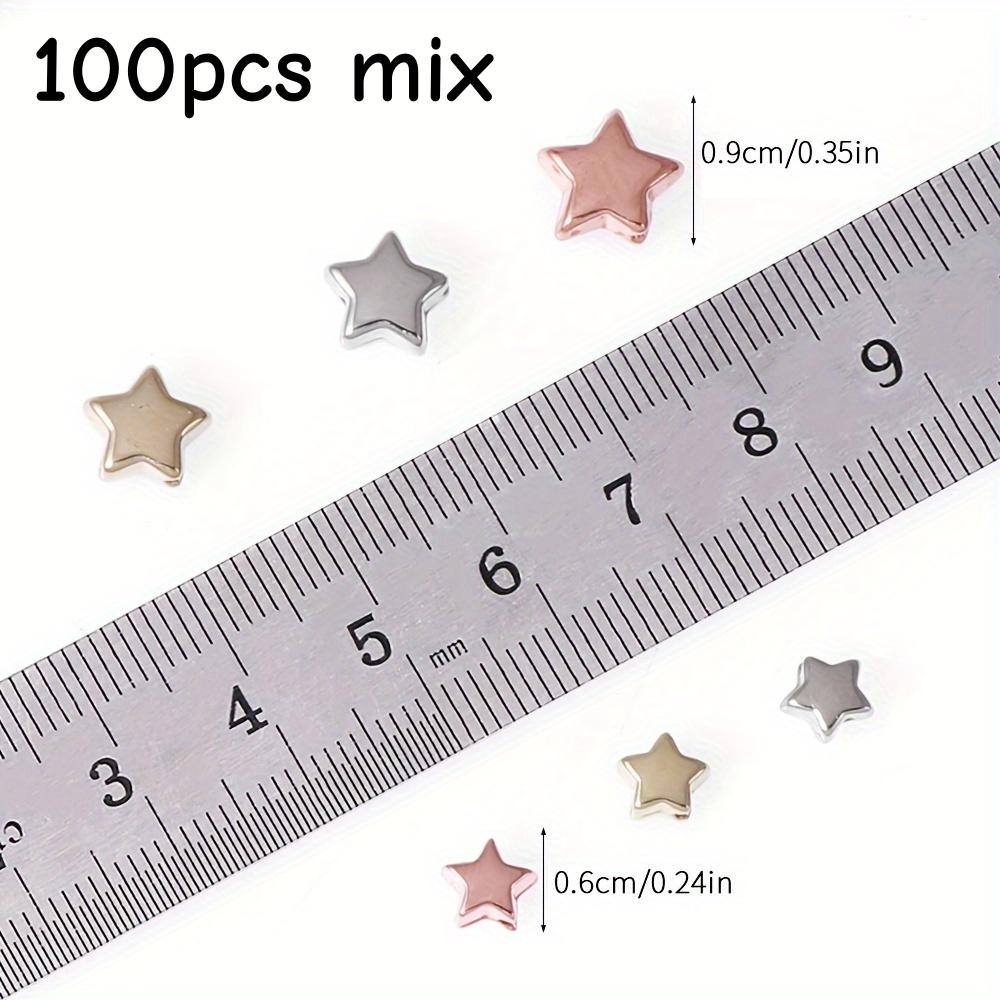 

100 piece set of CCB small hole star beads scattered flower beads DIY bracelet necklace artificial Earling jewelry making suppli 100pcs