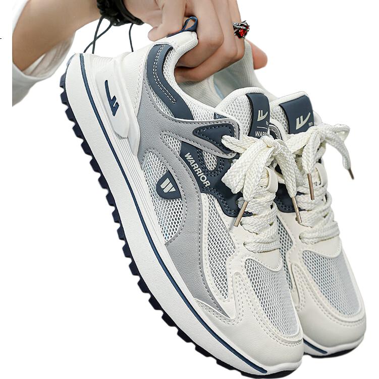 Huili Men's Soft-Soled Sneakers, New Spring 2026 Style Breathable WXY2341W, White-Green Size 43 (Single Mesh)