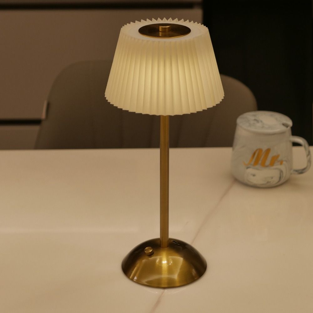 3 Color Lights Desk Ambient Light Stepless Dimmable LED Bedside Lamp Study