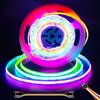 RGB WS2811 IC COB LED Strip Lights 18ft,DC12V Addressable Chasing Color RGB LED Lights,Multicolored Flexible Strips for Party, Decoration, Home DIY