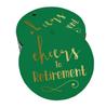 Inkdotpot Pack Of 100 Real Gold Foil Paper Tags Cheers To Retirement Favor Hang