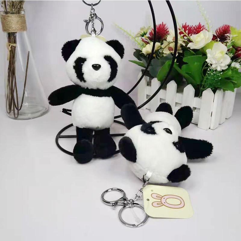 Stuffed Delightful Panda Toy Keychain Ultra Soft 18cm Creative Backpack Accessory