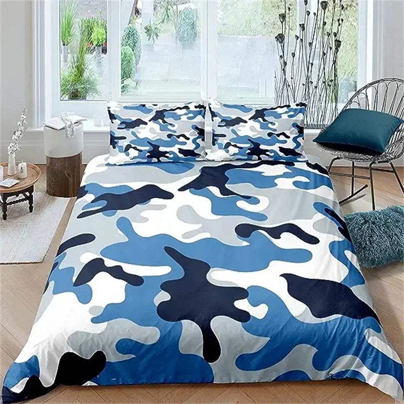 Camouflage Duvet Cover American Patriotic Flag Comforter Polyester Bedding Set Usa Stars Stripes For Boys Kids Teens Adult