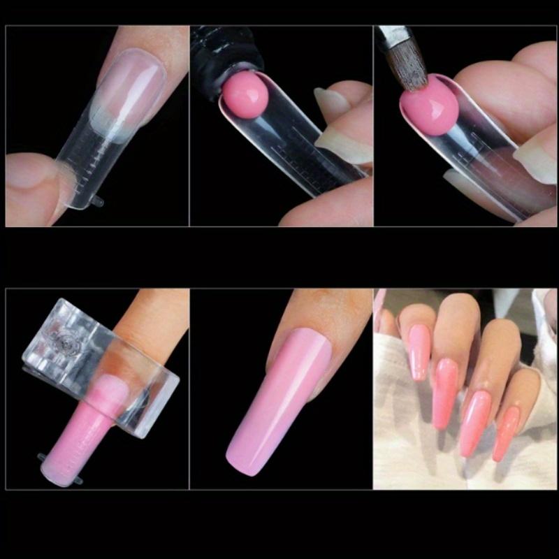 Transparent Nail Wearable Extension Plate with Texture, Paper-Free Support Model for Nail Extension and Adhesive Nail Model