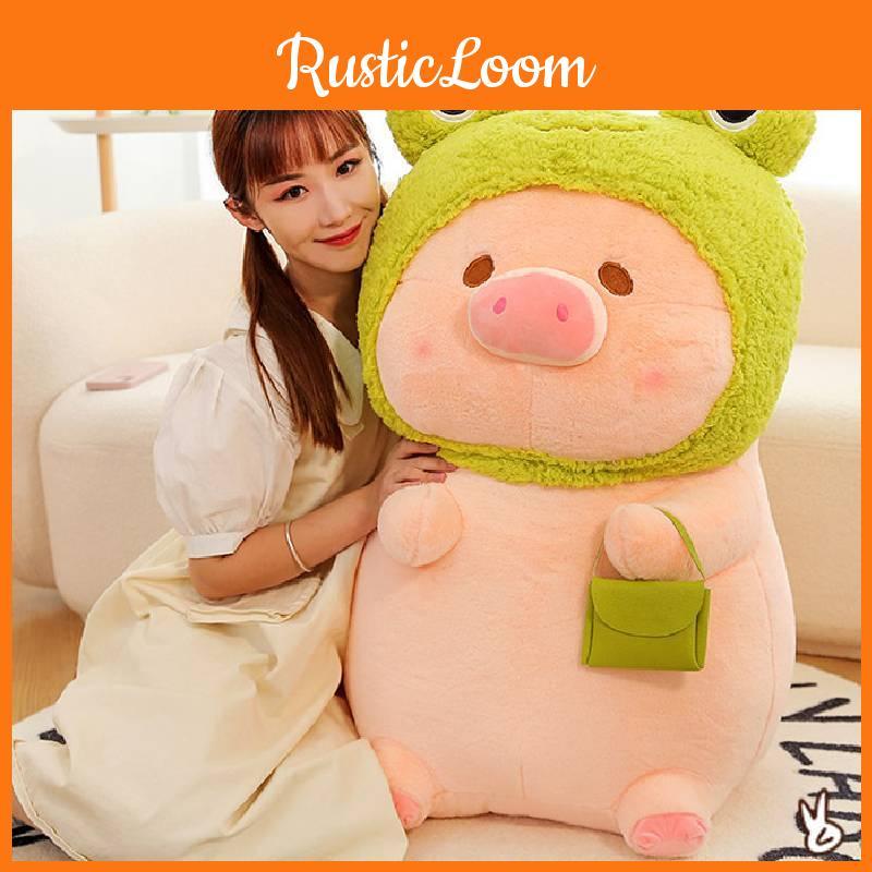 Pig Frog Wear Rabbit Bear Hat Plush Toy Stuffed Animal Doll Kids Gift Decoration