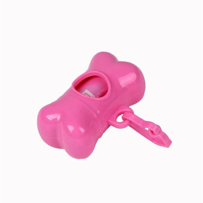 Pet Dog Poop Bag Bone Shape Dispenser Waste Garbage Carrier Holder Dispensers Poop Bag Dogs Trash Cleaning Tool Pet Products LS