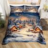 Cartoon Santa Claus Down Comforter Set Bedding Set 3-piece Duvet Cover Set