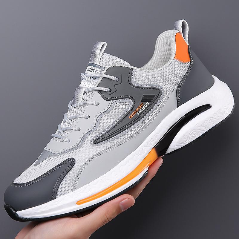 Fashion Men's Casual Breathable Mesh Sports Shoes 2025 Summer New Soft Sole Anti Slip Shock-absorbing Men's Lightweight Running Shoes