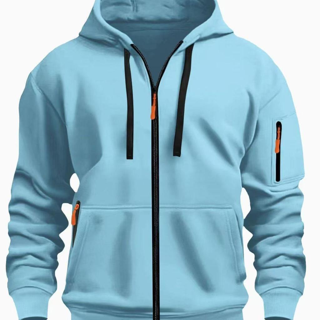 Felpa con cappuccio sportiva trendy europea e americana con zip - Perfetta per l'autunno e l'inverno