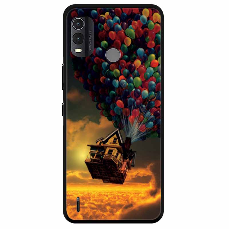 Soft Silicone Cover For Nokia C22 Case 2023 TPU Wolf Lion Painted Black Phone Coque for Nokia C22 C 22 4G Black For NokiaC22