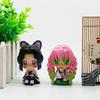8Pcs/Set Demon Slayer Anime Figure Toy-Kimetsu No Yaiba Q Version Tanjiro Nidouzi Inosuke Zenizu Pvd Figurine Model Doll Gift