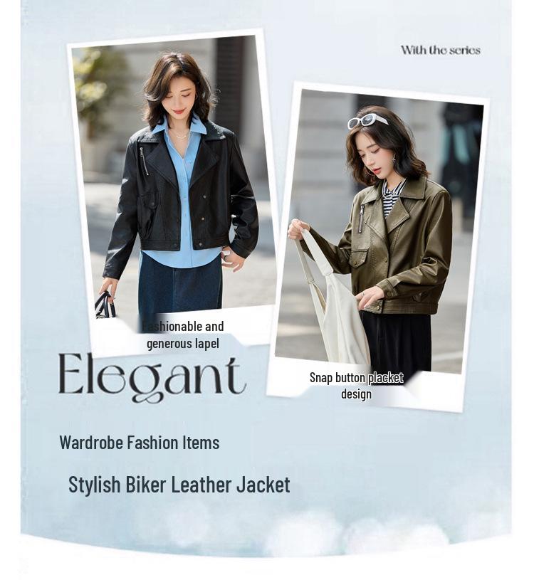 Damen Neue Slim Fit Lammlederjacke - High-End Marke, Frühling & Herbst Kollektion