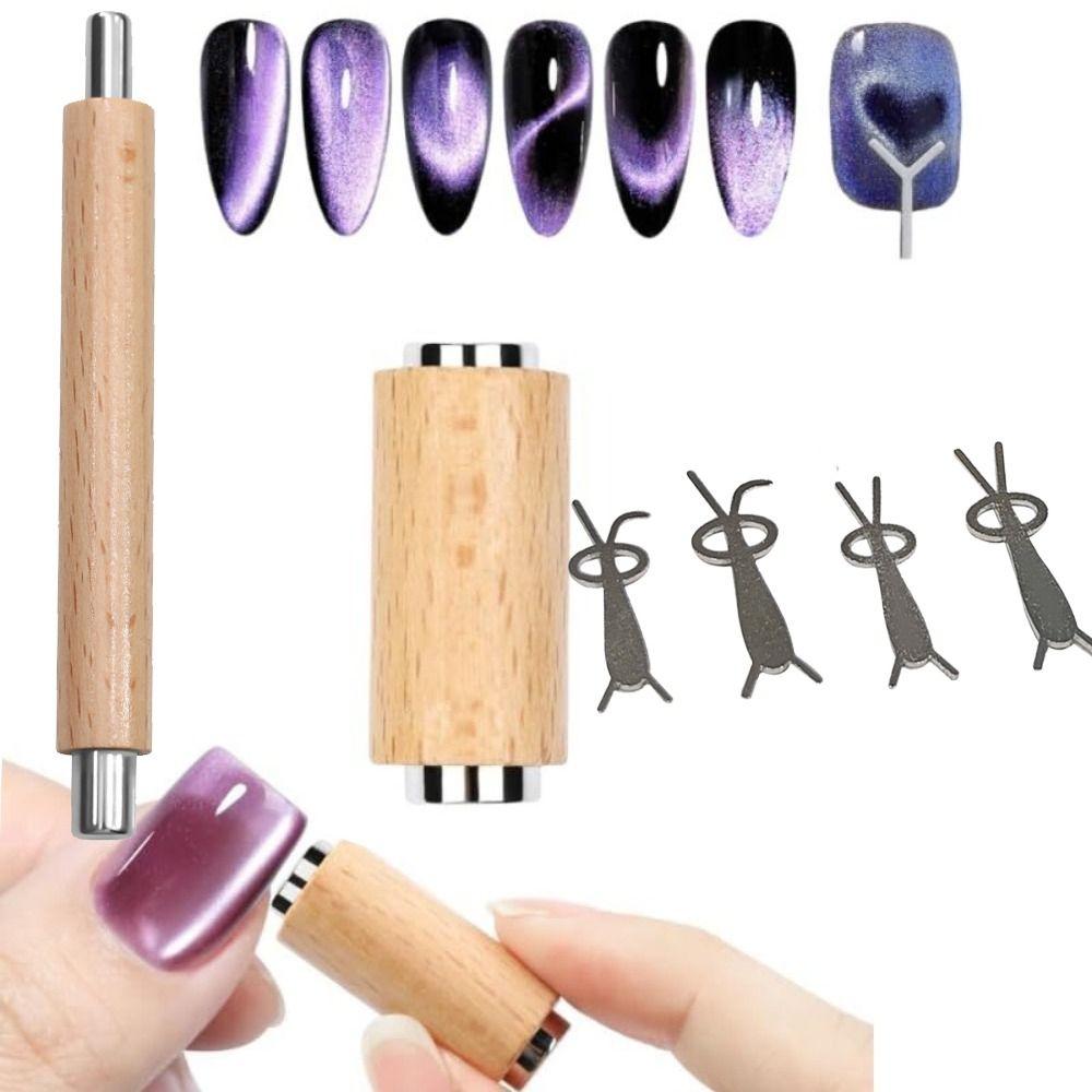 Iron Cat Eye Magnet for Nails Rabbit Shaped Guide Nail Magnet Line  for Nail Art Accessories