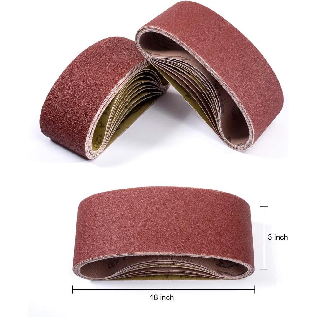 DE Warehouse 24H Shipping 75*457mm Aluminum Oxide Sanding Belts (40-240 Grits ) Ideal for Wood Metal Paint Sanding
