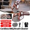 Grill Cleaner Brush Without Bristles with LED Light Cordless Rechargeable BBQ Brush Cleaner for Outdoor BBQ Bathroom and Kitchen
