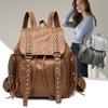 Fashi Rivets Backpacks for Women Shoulder Bags Soft Leather Daypack Luxury Travel Bag Large Capacity Schoolbag Female Bagpack