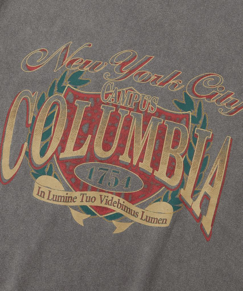 COLUMBIA UNIVERSITY Cu Campus Mineral Washed S/S T-Shirts Gray