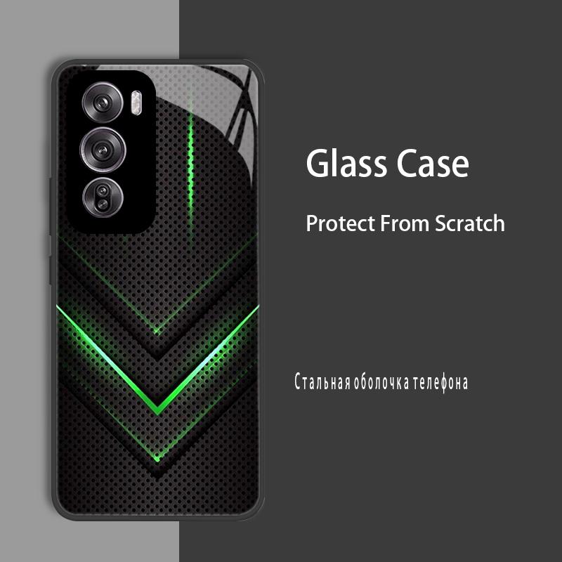 

Для OPPO Reno12 Reno 12 Pro Чохол Кришка Чохол із загартованого скла Твердий Протиударний Coque Бампер Для OPPO Reno12F pro 5G Global Захист For OPPO Reno12F
