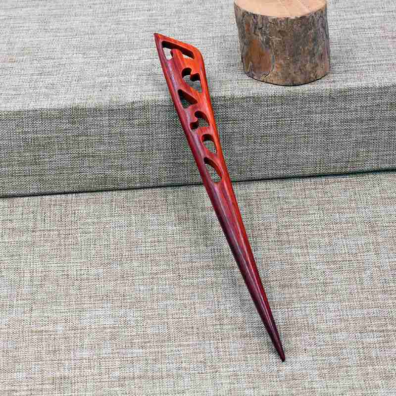 Hair Clasp Girls New Handmade Classical Hairpin Wholesale Updo Red Sandalwood Rosewood Hairpin Ladies Red Sandal Wood