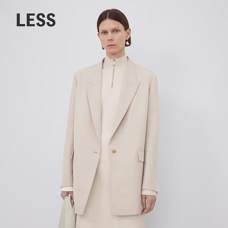 Less Прямой костюмный пиджак из смесовой шерсти мериноса XS