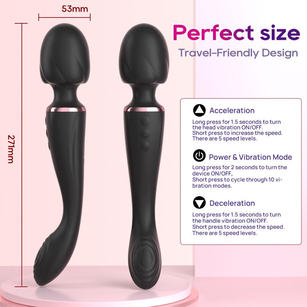 Dual-Head AV Vibrator for Women - Electric Clitoral Stimulator & Massager, Adult Intimate Product