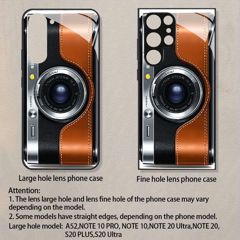 Brown-black camera fashion phone cases phone case mobile phones glass for Samsung Galaxy S26 S25 S24 S23 S22 FE,Ultra,Plus