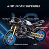 Creative Technical MOC Construction Bricks Motorcycle Model Building Blocks Kit - Educational Assembly Toy Gift for Boys & Girls