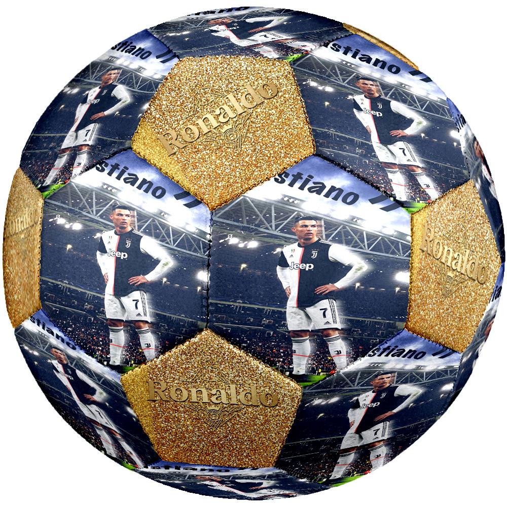 Ronaldo's Cristiano Ronaldo Juventus Legend Soccer Ball Size 5 Football Machine Sewn Indoor/Outdoor Universal Football Sports Enthusiast Gifts