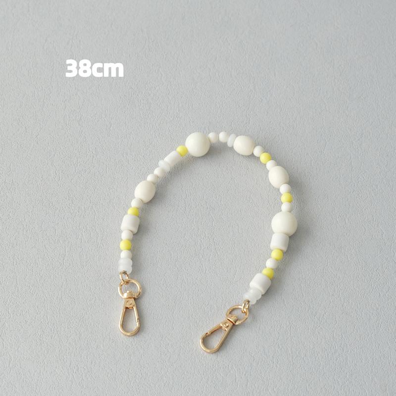 

Новая Мода Женская Сумка Аксессуар Съемные Цепи из Конфетных Бусин Милый Акриловый Роскошный Ремешок Женская Элегантная Сумка Плечевая Ручка Цепь 38CM жёлтый