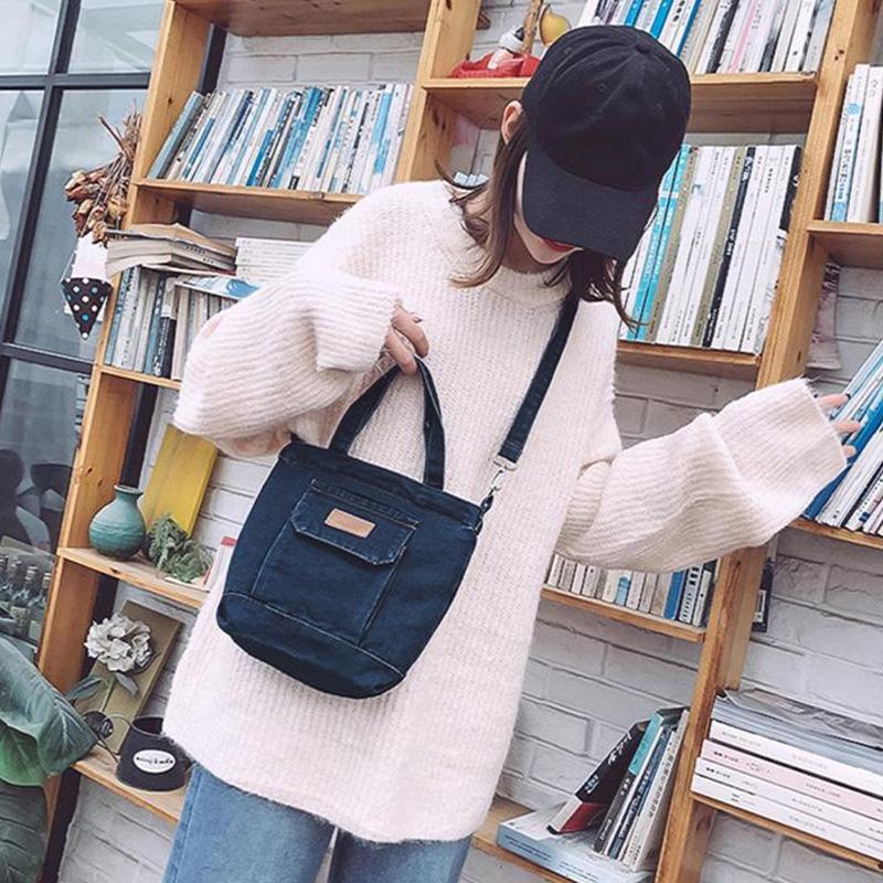 Crossbody Bag Casual Denim Fashionable Handheld Large Capacity Shoulder Bag
