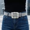 Adjustable Rhinestone Waist Belt Luxury Women's Jeans Belt PU Leather Belt  Women Gifts