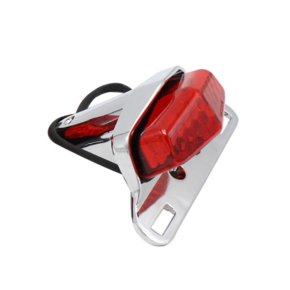 12V Universal Motorcycle LED Taillights Rear Tail Brake Stop Light Lamp With License Plate Mount for Harley Vintage Model