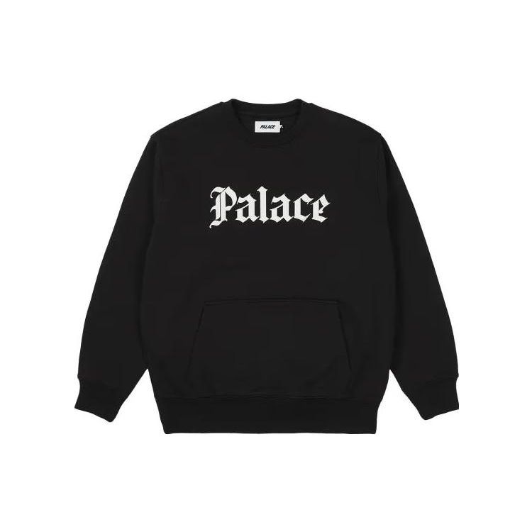 Palace Ye Olde Crew Black Men Tops P23CW058