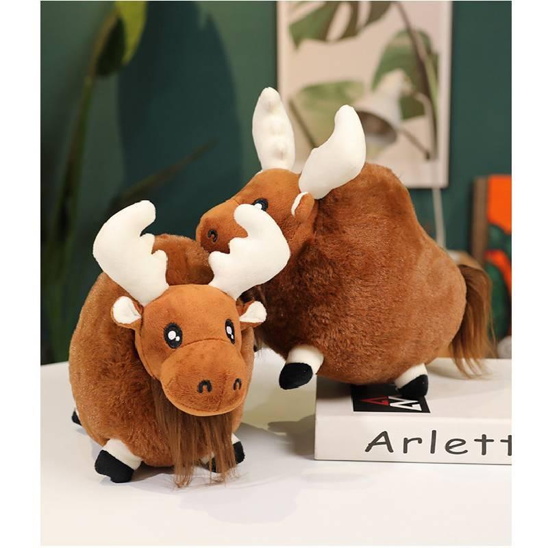 Adorable Plush Cartoon Moose Toy For Children Soft And Cuddly Christmas Gift