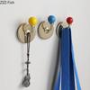 Golden Bending Hook Clothing Hat Hooks Wall-mounted Storage Hanging Hooks Colorful Wall Storage Holder Decorative Shelves