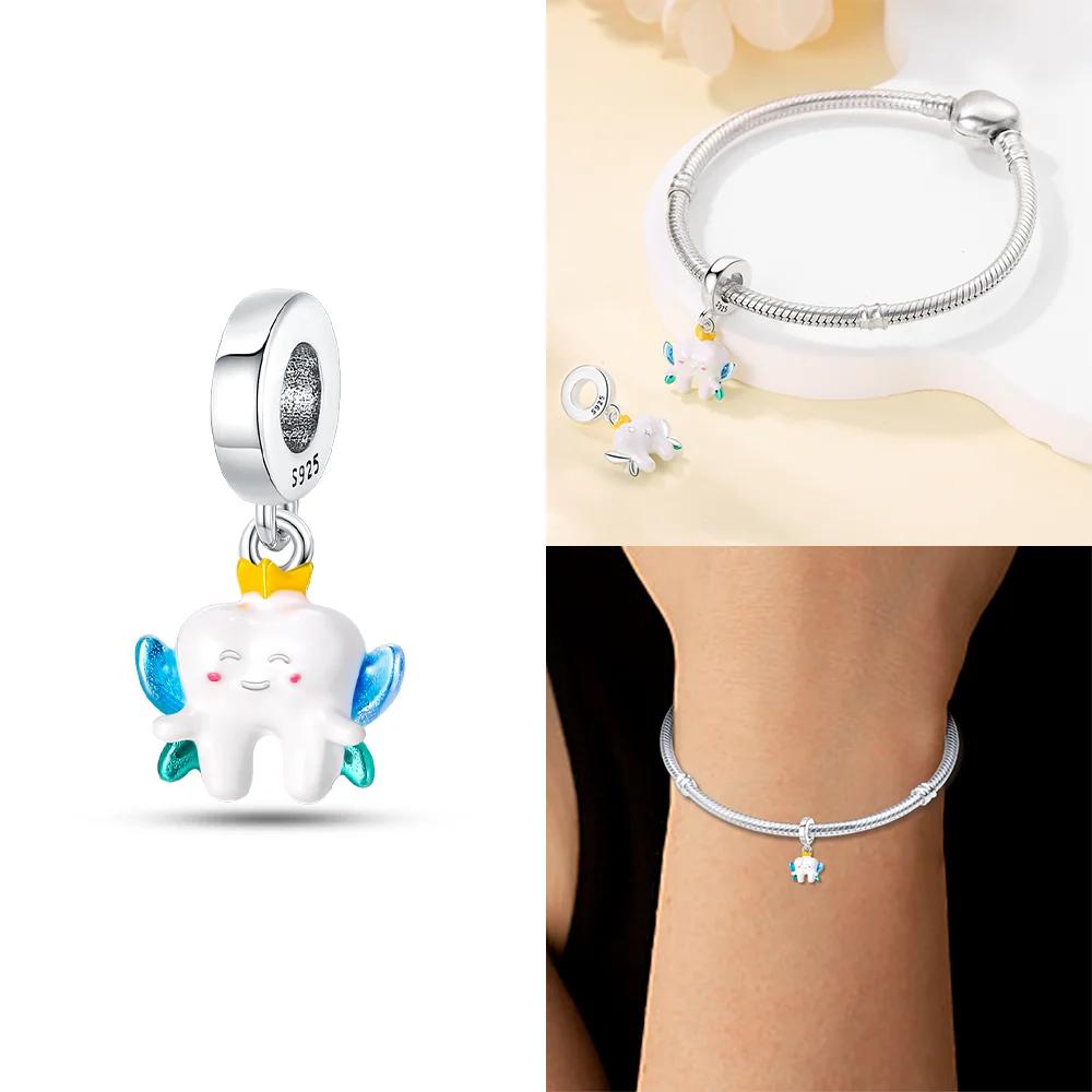 Copper Dental Medical Series Emergency Kit Nurse Hat Stethoscope Charms Pendants Fit Original Bracelets Diy Jewelry