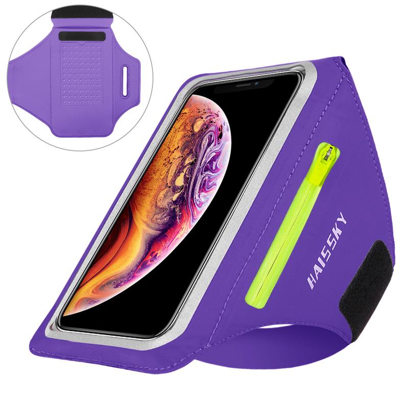 HAISSKY Hardloop Sport Armbanden Voor iPhone 17 16 15 14 13 Pro Max 15 Plus 16e 17 Air Samsung S25Ultra Ritsvak Armtas Pouch