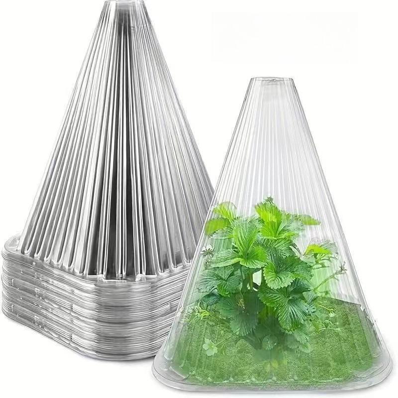 1/5/10/20PCS Transparent Bell-Shaped Plastic Greenhouse Plant Covers for Seedling Protection 1PC