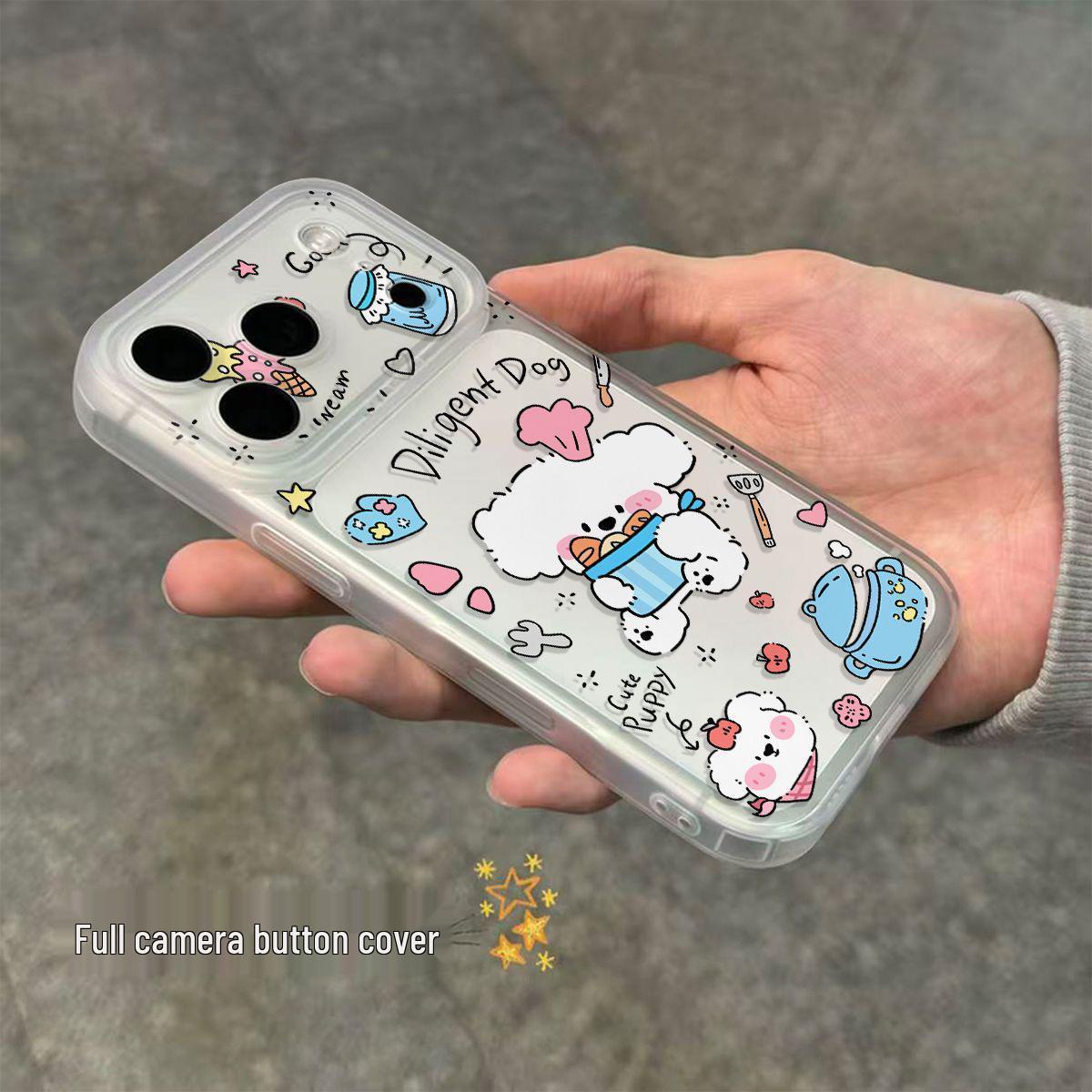 

Korean-Style Bread Puppy Phone Case for Apple 14/15/16/17, Niche Trendy Cute Design Apple 11