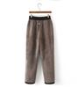 Plus Size Women's Winter Fleece-Lined High Waist Straight Leg Pants