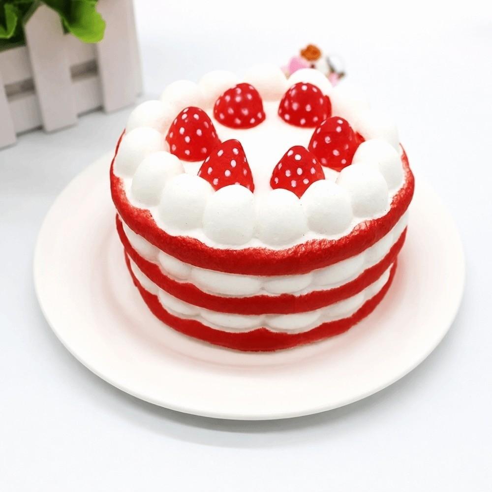 Strawberry Cake Design Simulation Food Toy Color Random Slow Rising Toy  For Adults