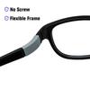 Kids TR90 Optical Glasses Rounded Square Frame Size 41 with Elastic Strap Retainer Flexible Bendable for Boys Girls 2-3 Years Old