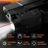 Lanterna LED Tática 1000LM Combo Mira Laser Ponto Vermelho/Verde/Azul/Roxo Luz para Pistola Glock 17 19 / Trilho de 20mm Caça