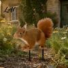 Weather Resistant Backyard Sculpture Realistic Squirrel Garden Stake 2D Flat Acrylic Yard Art Natural Landscape Accents Cute Ornament for Outdoor