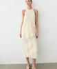 Masimodutti Frill Fluid Midi Dress