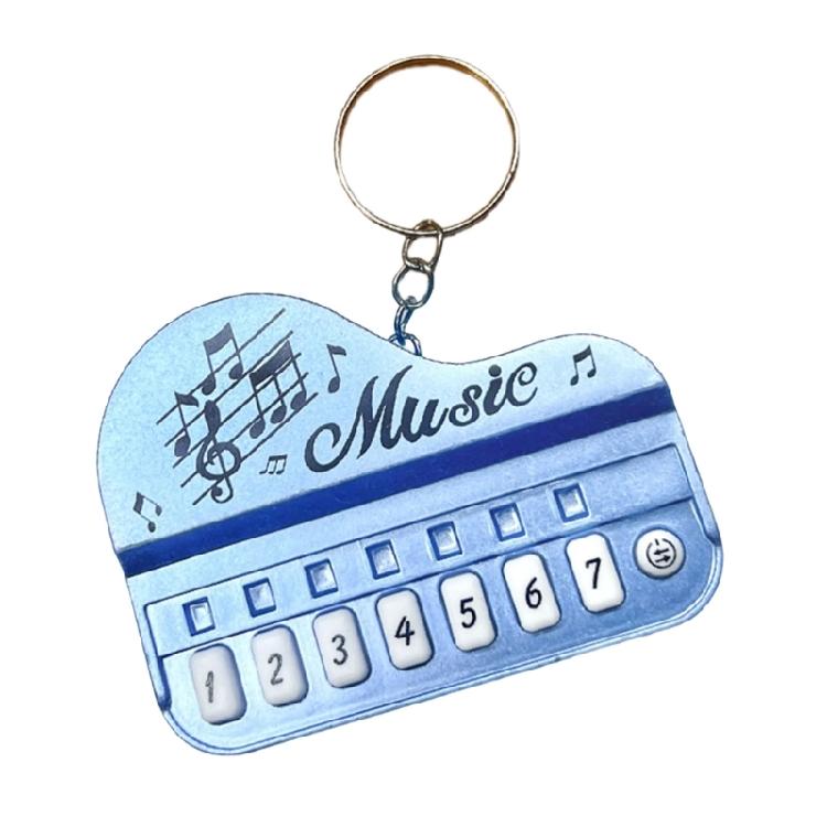 Pocket Sized Electronic Piano Keychain Toy With Multicolor Illuminated Keys Portable Music Learning Device For Children